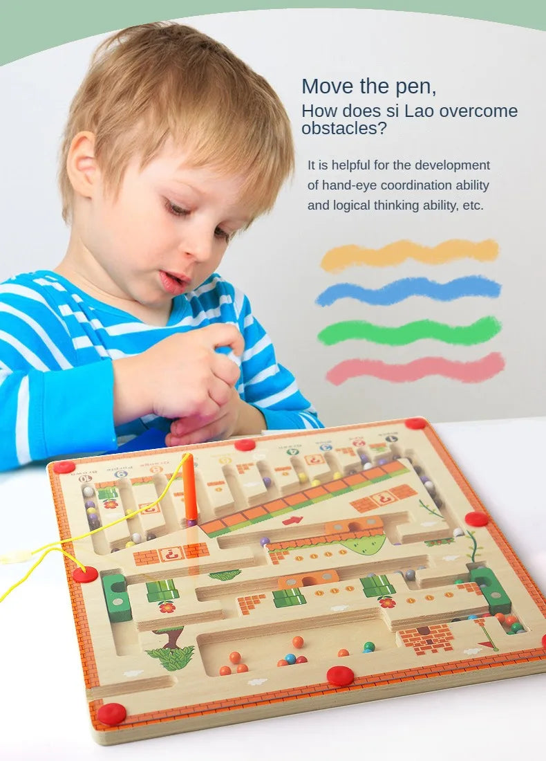 Wooden Bead Maze Toy
