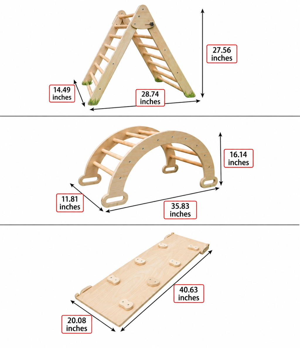 Pikler Triangle Climbing Set