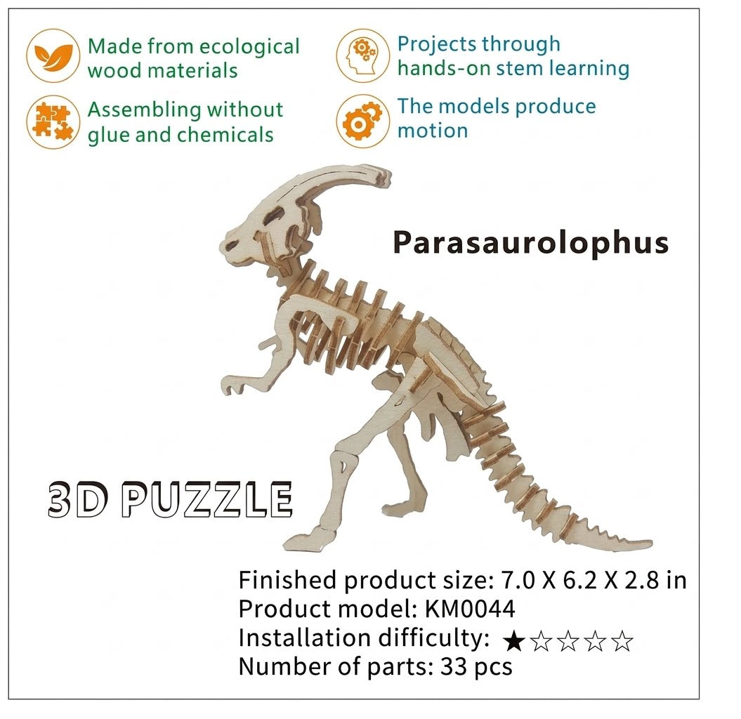 3d wooden dinosaur puzzle